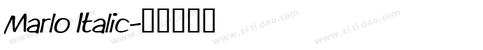 Marlo Italic字体转换